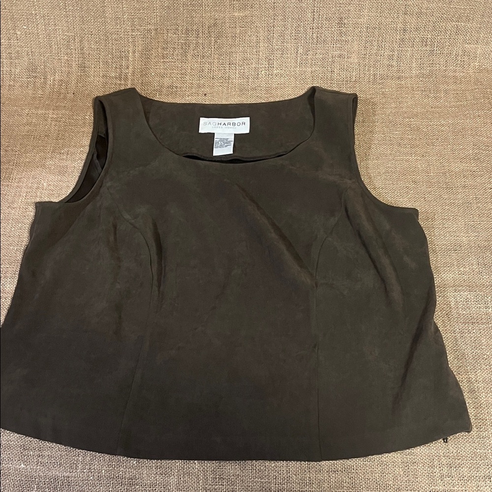 Dark Green Sag Harbor Sleeveless Tank Top